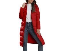 Abrigos acolchados para mujer, chaquetas acolchadas con cremallera, abrigo grueso y largo acolchado con capucha, chaqueta de plumón de manga larga para mujer, impermeable, cálida, sudaderas con