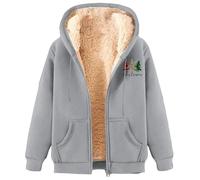 Abrigos de invierno de talla grande, gruesos, cálidos, color sólido, talla grande, chaleco de lana marrón para mujer, GY2, 5XL