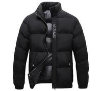 Abrigos de invierno para hombre, impermeables, cálidos, chaquetas de plumón para exteriores para hombre, chaqueta acolchada suave y cómoda, sin capucha, cuello alto, cárdigan con cremallera y