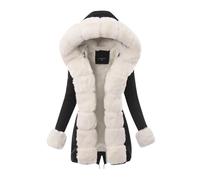 Abrigos de Invierno para Mujer, Chaqueta cálida con Capucha y Forro Polar Grueso, Chaqueta con Ribete sintético, Abrigo de plumón