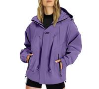 Abrigos impermeables para mujer con capucha y capucha para mujer, ropa delgada de moda gabardina con intemperías, ropa para excursiones y viajes Sweatjacke mediados de temporada a prueba de viento
