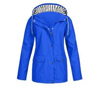 Abrigos Mujer Invierno Abrigo Gabardina Moto Bomber Lluvia Entretiempo Casaco Para Cazadora Chaquetas Ropa Running Senderismo Chubasquero Azul M