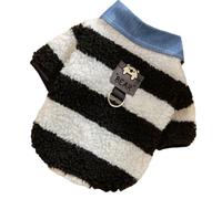 Abrigos para perros con clima frío - Chaqueta cálida para mascotas, ropa de invierno pequeña | Lindo patrón de rayas de oso, cómodo suéter -Jumper, acogedora ropa de nieve para perros diaria al aire
