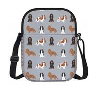 Abrigos para perros mestizos de Cavalier King Charles Spaniel, bolso de hombro de poliéster, bolso cruzado con cremallera - Bolso para mujer