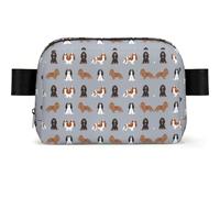 Abrigos para Perros Mestizos de Cavalier King Charles Spaniel, Riñonera Cuadrada de Viaje, Bolso de Pecho Informal, Bolso de Cintura para Hombres y Mujeres
