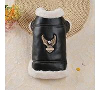Abrigos para Perros para Clima Frío, Ropa para Mascotas De Cuero Engrosado De Invierno con Terciopelo Plus, Chaqueta Abrigada Flying Eagle para Chaleco para Perros Pequeños Y Gatos,A,XL Size