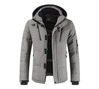 Abrigos térmicos acolchados para hombre, chaquetas acolchadas con capucha desmontables clásicas del Reino Unido, lisas, cálidas, con bolsillos, con cremallera, forro polar, abrigo de plumón para