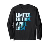 Abril 1954 Año 1954 Retro 1954 Vintage Edición Limitada Manga Larga