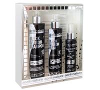abril et nature - Set Cuidado Capilar Profesional Black Carbon - Matiza tonos no deseados - Nutre y repara - Pack Champú, Mascarilla y Spray - Hidratación Intensa - Ideal Rubios y Platinos - 550ml