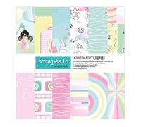 Abril mágico: Colección de 12 papeles para scrapbooking con tarjetas recortables | tamaño 30,5 x 30,5 cm. | papel de 250 gr./m² | 12 papeles impresos a color a doble cara. | Incluye stickers.color.