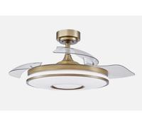 Ventilador Dc Dani 48W 4800Lm Cuero 3Aspas 6Velocidades 91D 3000-4000-6000K Remoto+Memoria+Temporizador 24