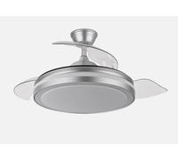 Abrila 184791410 - Ventilador de Techo DC ESPARTA 59W con Luz ∅107 Cm 3 Aspas 6 Velocidades Plata