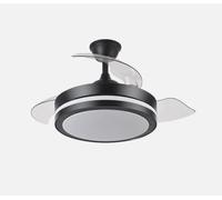 Abrila 184793009 - Ventilador de Techo ESPARTA Peque 44W con Luz ∅72Cm 3 Aspas 6 Velocidades Negro