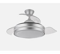 Abrila 184793010 - Ventilador de Techo ESPARTA Peque 44W con Luz ∅72Cm 3 Aspas 6 Velocidades Plata