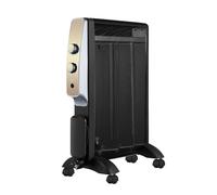 Abrila 202011516 - Radiador de Mica ABRIGO 1500W Protección Sobrecalentamiento Negro