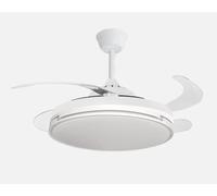 Abrila 212591301 - Ventilador de Techo DC PAPIRO 59W ∅107Cm 4 Aspas 6 Velocidades Blanco