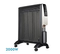 Abrila Abrigo Negro / Oro - Radiador De Mica 2000 W 61,5X56x26,5 Cm