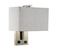 Abrila Agatha Cuero / Beige - Aplique Moderno 1Xe27