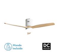 Abrila Aguilón Blanco/Haya - Ventilador De Techo Aspas Normales 20 W A+