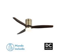 Ventilador de techo metal color dorado serie aguilã³n 132cm