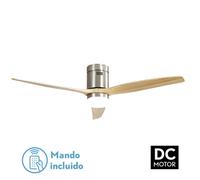 Abrila Aguilón Níquel / Haya - Ventilador De Techo Aspas Normales 20 W A+