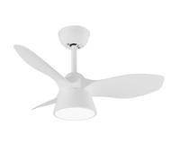 ABRILA AKUNADECOR Ventilador Dc Cubico Blanco Led 3 Posiciones Con Memoria