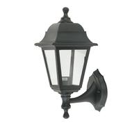 Abrila Albahaca Negro - Aplique Exterior Clásico Cristal / Policarbonato 44 Ip