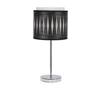 Abrila Alexandra Cromo/Madera Negra - Lámpara Sobremesa Moderno 1Xe14 17 Cm