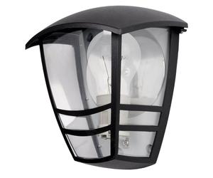 Abrila Alnilan Negro - Aplique Exterior Clásico Aluminio / Policarbonato 44 Ip