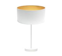 Abrila Anuska Blanco / Oro - Lámpara Sobremesa Moderno 1Xe27 30 Cm