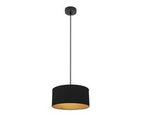 Abrila Anuska Negro / Oro - Colgante Moderno 1Xe27 30 Cm