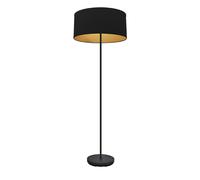 Abrila Anuska Negro / Oro - Lámpara Pie Salón Moderno 1Xe27 40 Cm