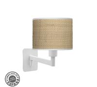 Abrila aplique con pantalla modelo moda blanco 1 luz