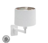 Aplique de pared metal color blanco serie tunez 22cm