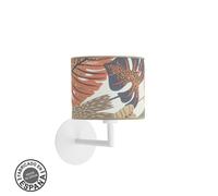 Abrila aplique de pared con pantalla decorativa etiopia blanco