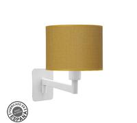 Abrila aplique de pared modelo moda amarillo con pantalla