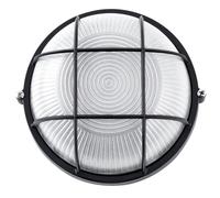 Abrila Apus Negro - Aplique Exterior Moderno Aluminio / Cristal Grande