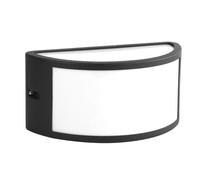 Abrila Ara Negro - Aplique Exterior Moderno Aluminio / Policarbonato 44 Ip