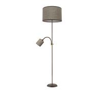 FABRILAMP Pie De Salon Armonia 1xe27 1xe14 Marron-marron C/lector 155x40x40 Cm
