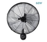 Iluminashop Ventilador de Pie 60W Negro/Plata