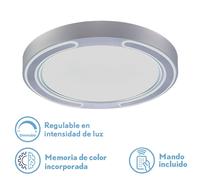 Abrila Asher Plata - Plafón Moderno 72W