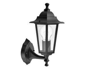 Abrila Auriga Negro - Aplique Exterior Clásico Aluminio / Cristal 44 Ip