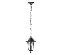 Abrila Auriga Negro - Colgante Exterior Clásico Aluminio / Cristal 44 Ip
