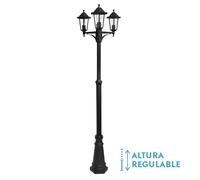 Farola exterior Auriga 3xE27 negro