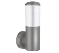 Aplique exterior azafran 1xe27 gris policarbonato 19,6x9,1x13,4 cm i