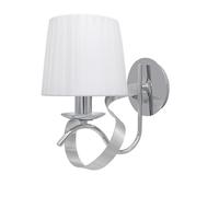 Aplique baeza 1xe14 cromo pantalla blanca 34x15x25 cm