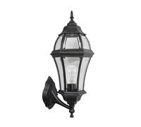 Abrila Becrux Negro - Aplique Exterior Clásico Aluminio / Cristal 44 Ip