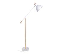Abrila Biel Blanco/Haya - Lámpara Pie Salón Moderno 1Xe27