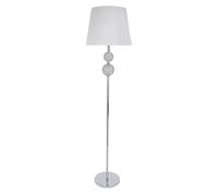 Abrila Bogota Cromo / Blanco - Lámpara Pie Salón Clásico 1Xe27
