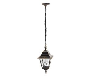 Abrila Bootes Negro / Oro - Colgante Exterior Clásico Aluminio / Cristal 44 Ip